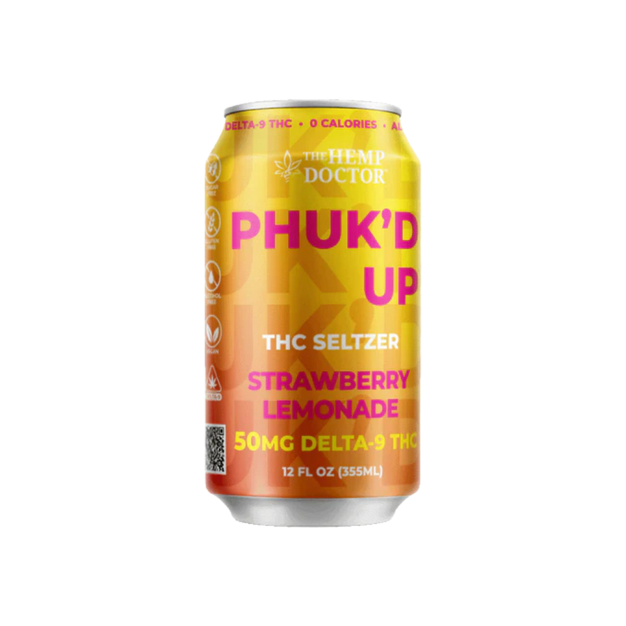 Phuk’d Up THC Seltzer – Strawberry Lemonade (12oz)
