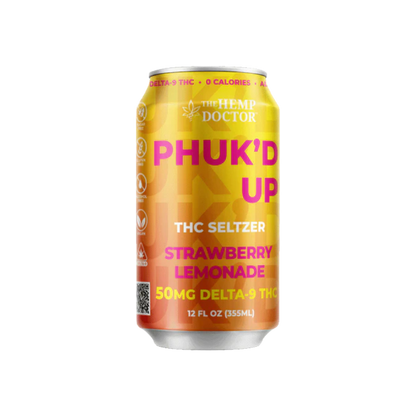 Phuk’d Up THC Seltzer – Strawberry Lemonade (12oz)