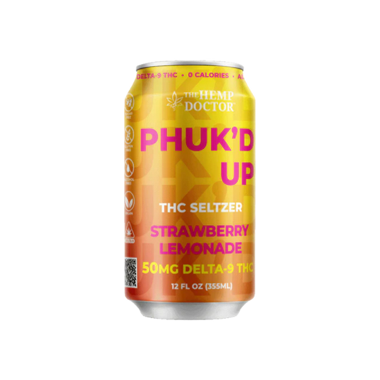 Phuk’d Up THC Seltzer – Strawberry Lemonade (12oz)