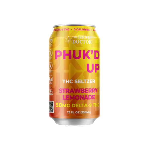 Phuk’d Up THC Seltzer – Strawberry Lemonade (12oz)