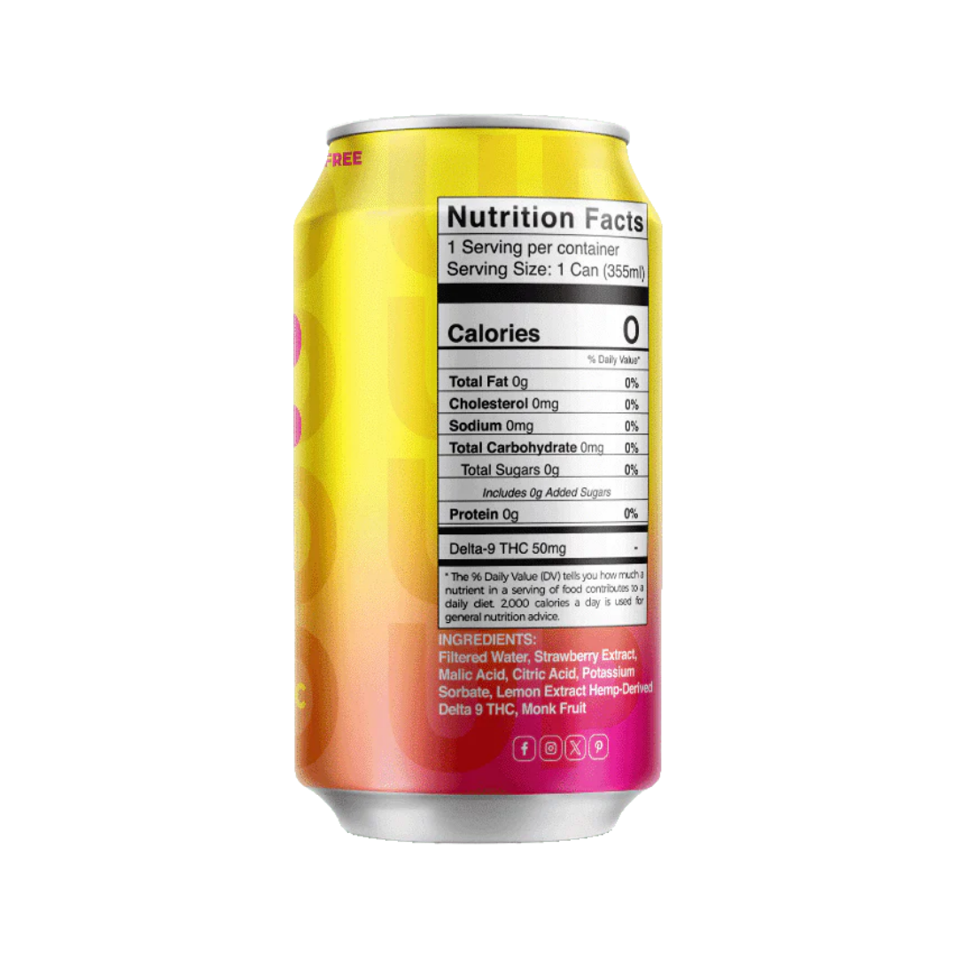 Phuk’d Up THC Seltzer – Strawberry Lemonade (12oz)