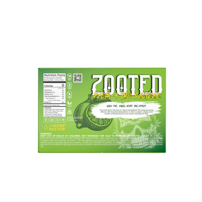 ZOOTED Delta 9 THC Seltzer – Lemon Lime (12oz)